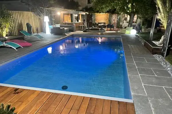 tour piscine bois